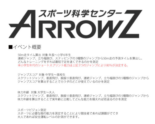 ２４　ARROWZ～スポーツ測定～
