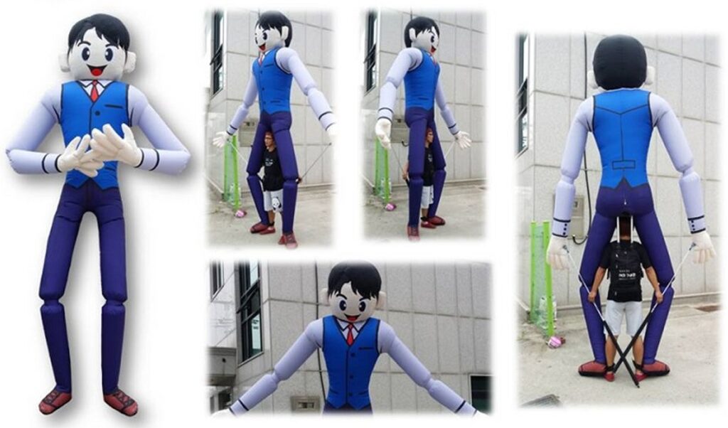 ４６　ビジネスマン　青ベスト